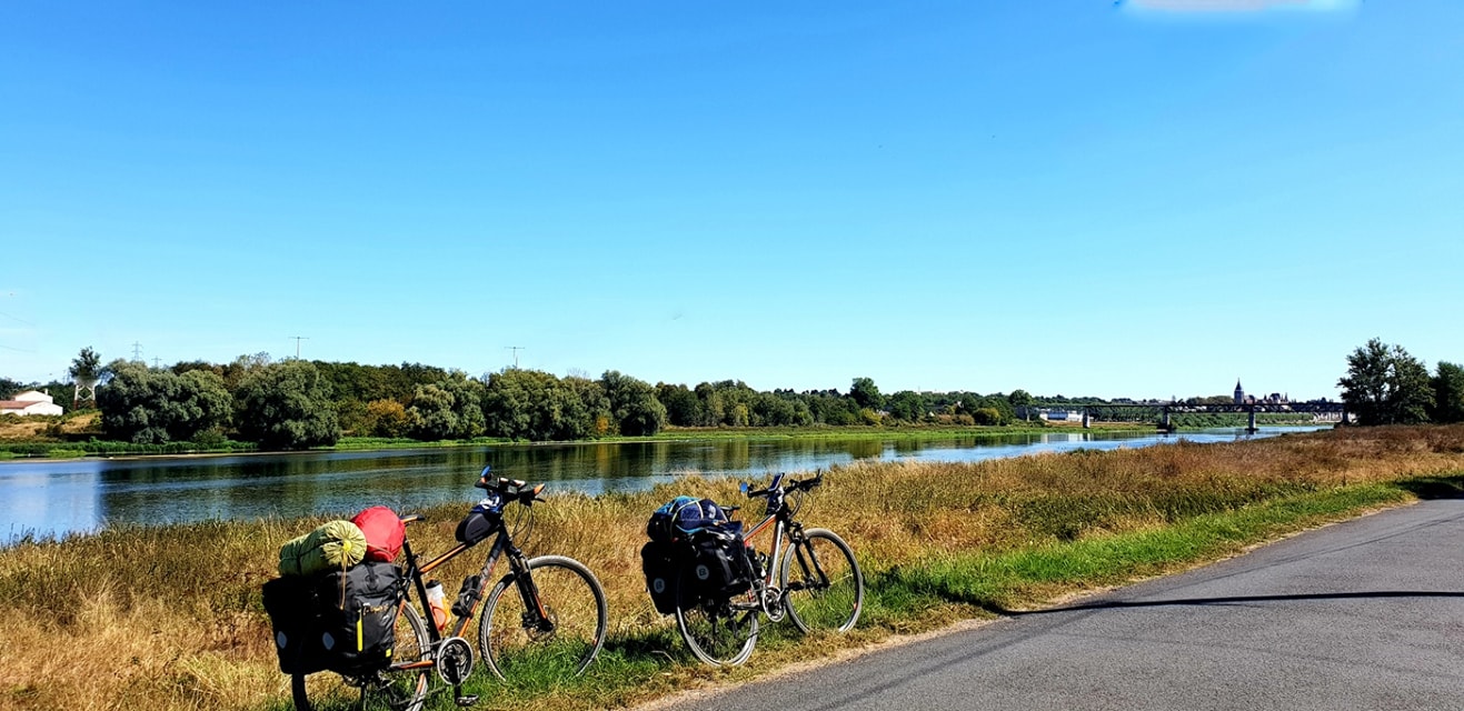 cycling next to the river europe ktm