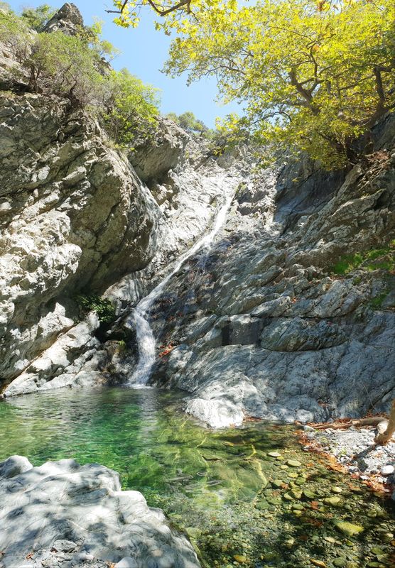waterfall amazing Greece island