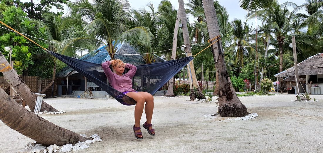 hammock, beach, relax, coconut tree