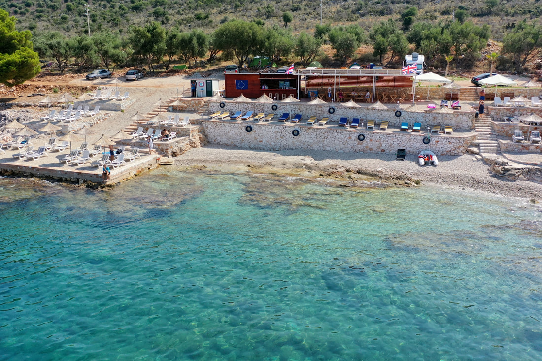 beach bar, albania, sea, summer