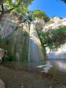 Waterfall nature greece travel