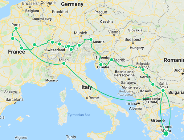 map, eurovelo , bikepacking